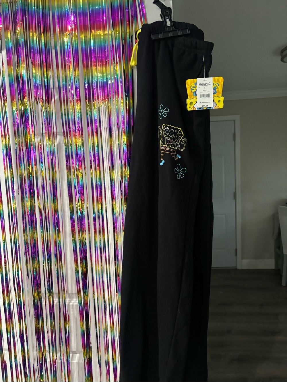 SpongeBob Squarepants Black Kids Joggers with Colorful Graphic